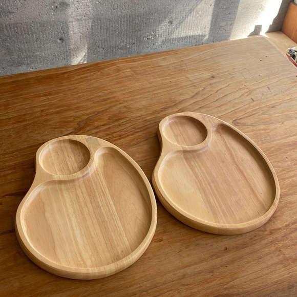 2x Wood plates - Picture 1 of 5
